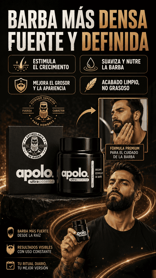 APOLO Bálsamo para Barba – Más Densidad, Menos Huecos y Cero Grasa